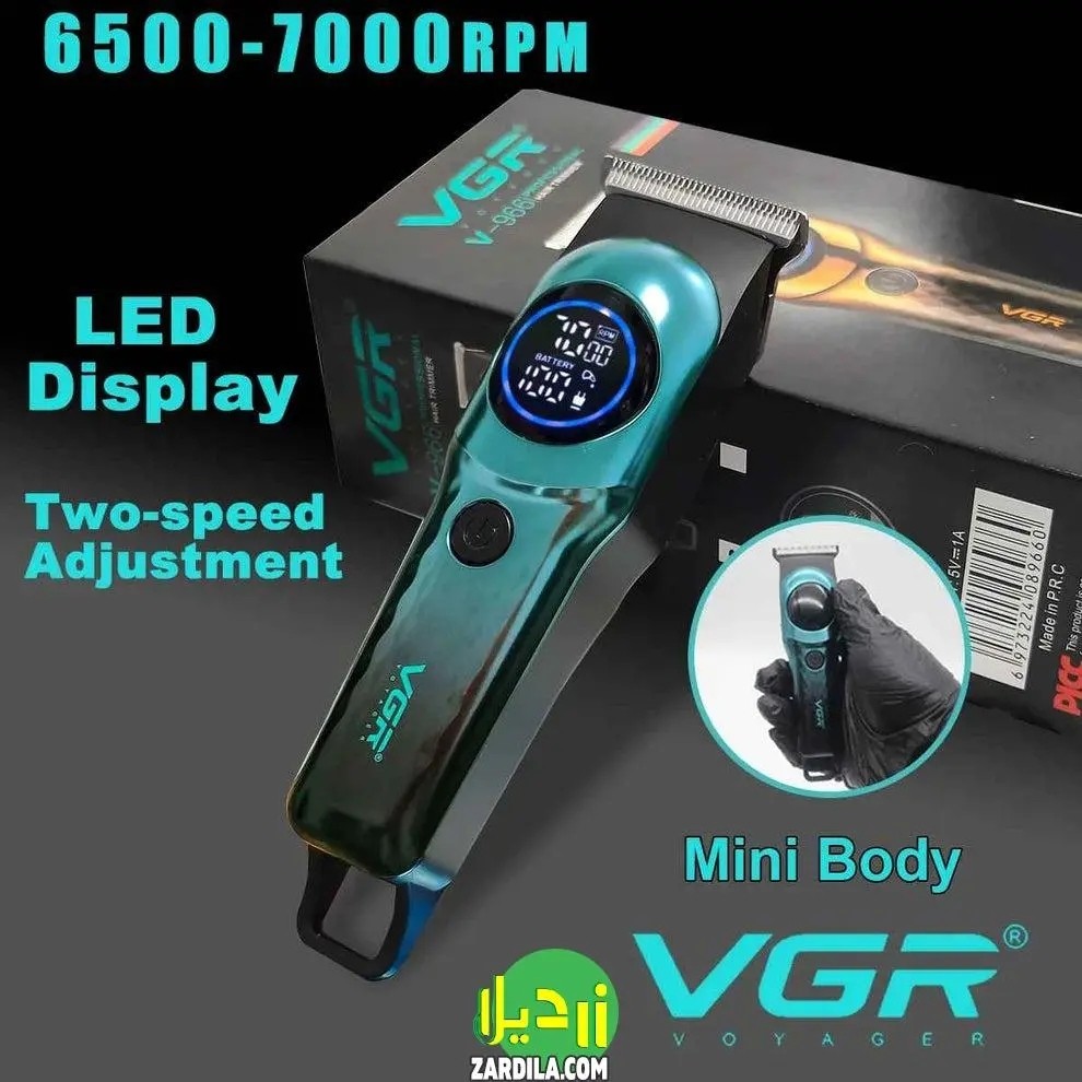 ماشین اصلاح موی سر و صورت و ریش تراش وی جی آر خط زن شارژی V-966 ورژن جدید 966 ( گناوه مارکت )