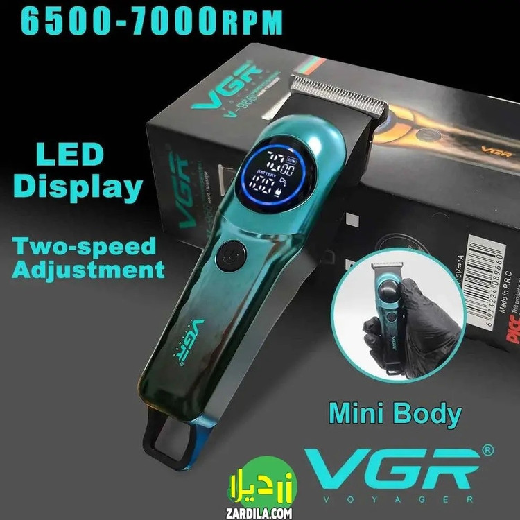 ماشین اصلاح موی سر و صورت و ریش تراش وی جی آر خط زن شارژی V-966 ورژن جدید 966 ( گناوه مارکت )