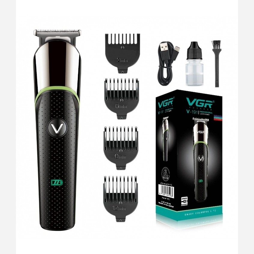 ماشین اصلاح موی سر و صورت و ریش تراش وی جی آر خط زن شارژی V-191 ورژن جدید 191 ( گناوه مارکت )