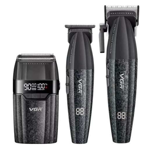 ماشین اصلاح سه کاره حجم زن و خط زن و شیور شارژی سر صورت بدن ریش تراش وی جی آر صفر زن V-640 s3 ورژن جدید ( گناوه مارکت )