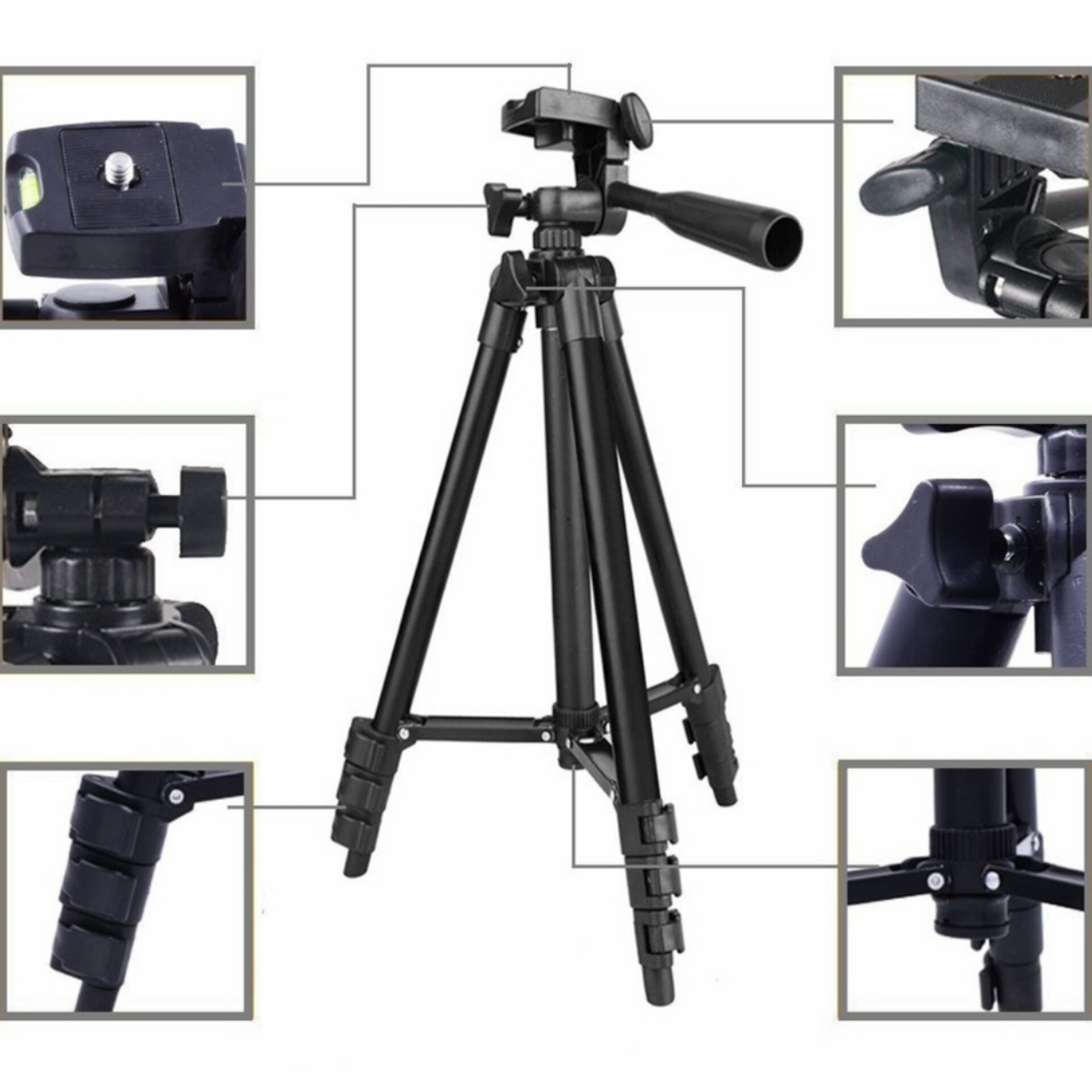 سه پایه گوشی و دوربین 3120 و 3110 تریپاد tripod(پایه نگهدارنده دوربین موبایل فیلم برداری عکاسی همسفر منوپاد طرح و مدل)