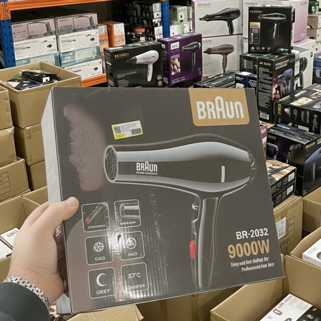 سشوار آرایشگری براون لیبل دار braun سشوآر سالنی براون آلمانی