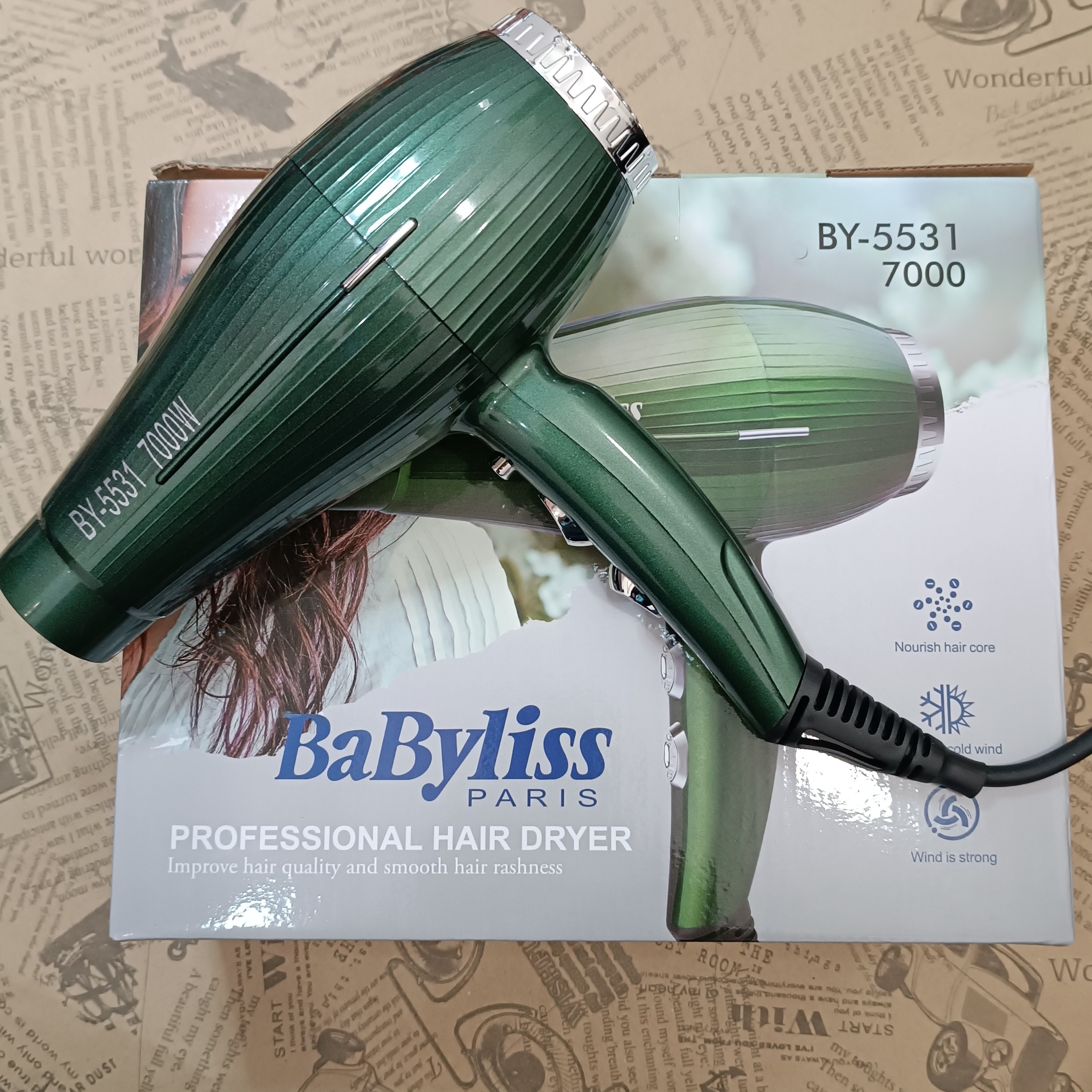 سشوار موتور سنگین بابلیس babyliss دوسرعته سشوآر سالنی پرقدرت براشینگ