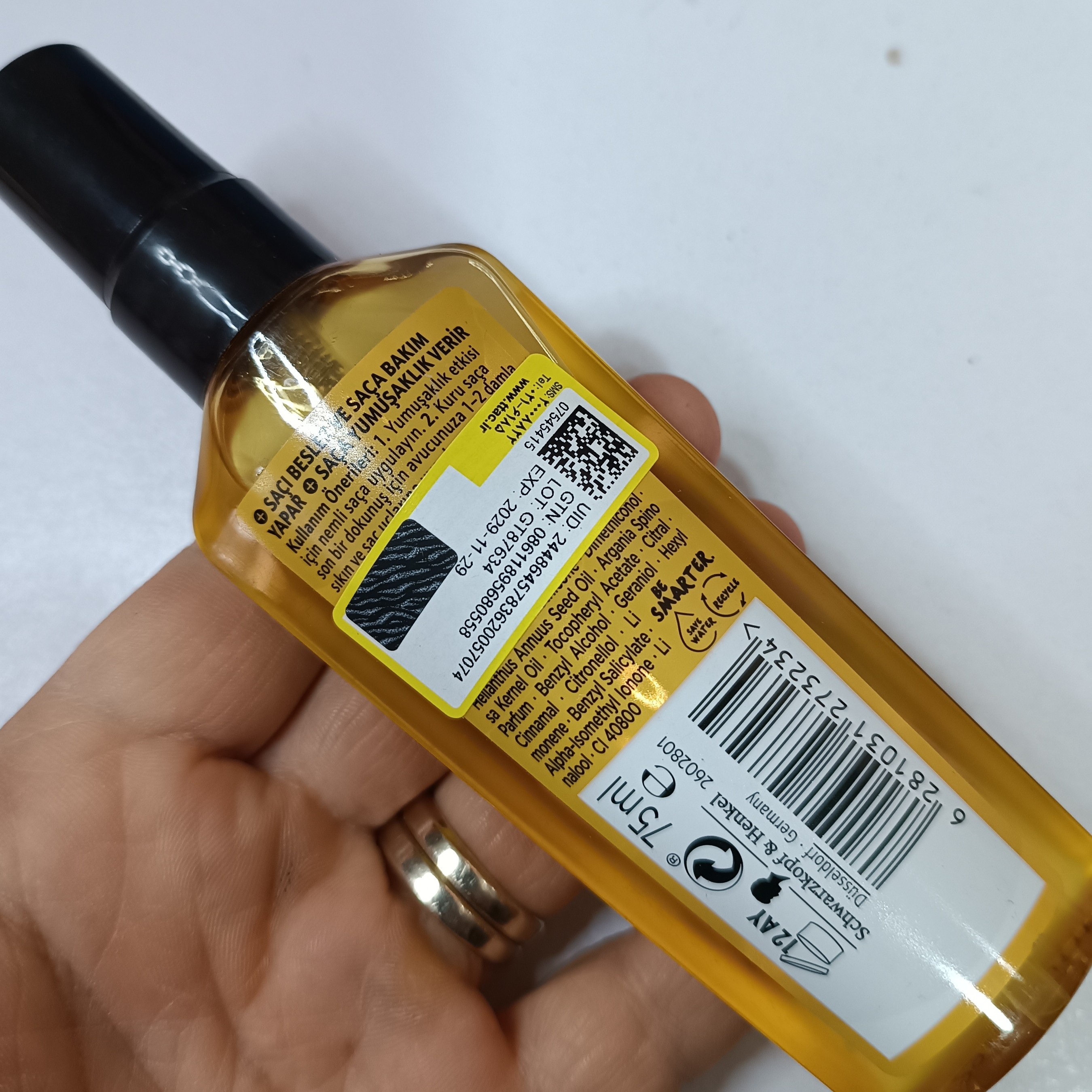 سرم آرگان گیلیس اورجینال Gliss oil elixir روغن آرگان گلیس