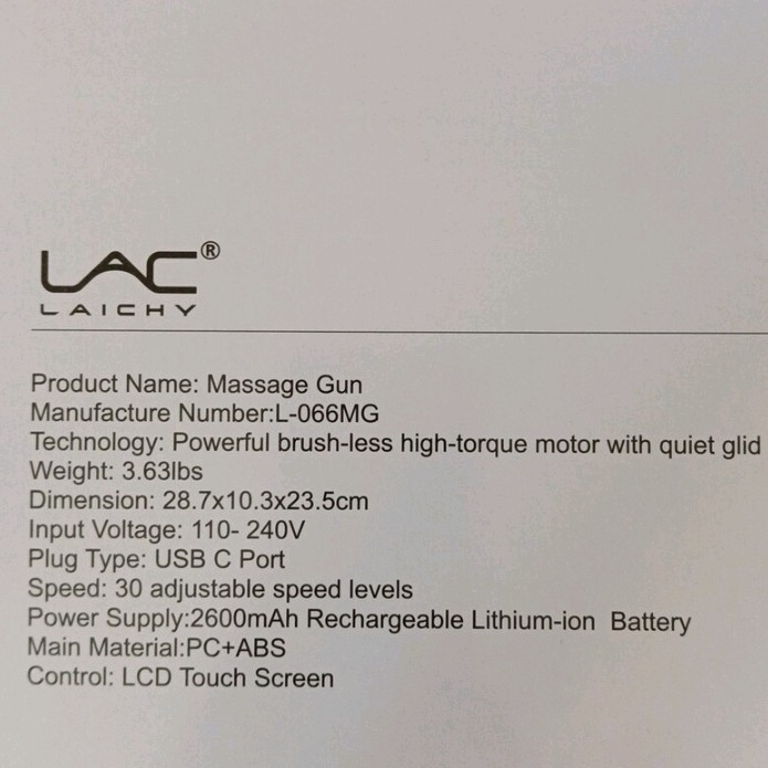 ماساژور حرفه ای LAC مدل 066GM