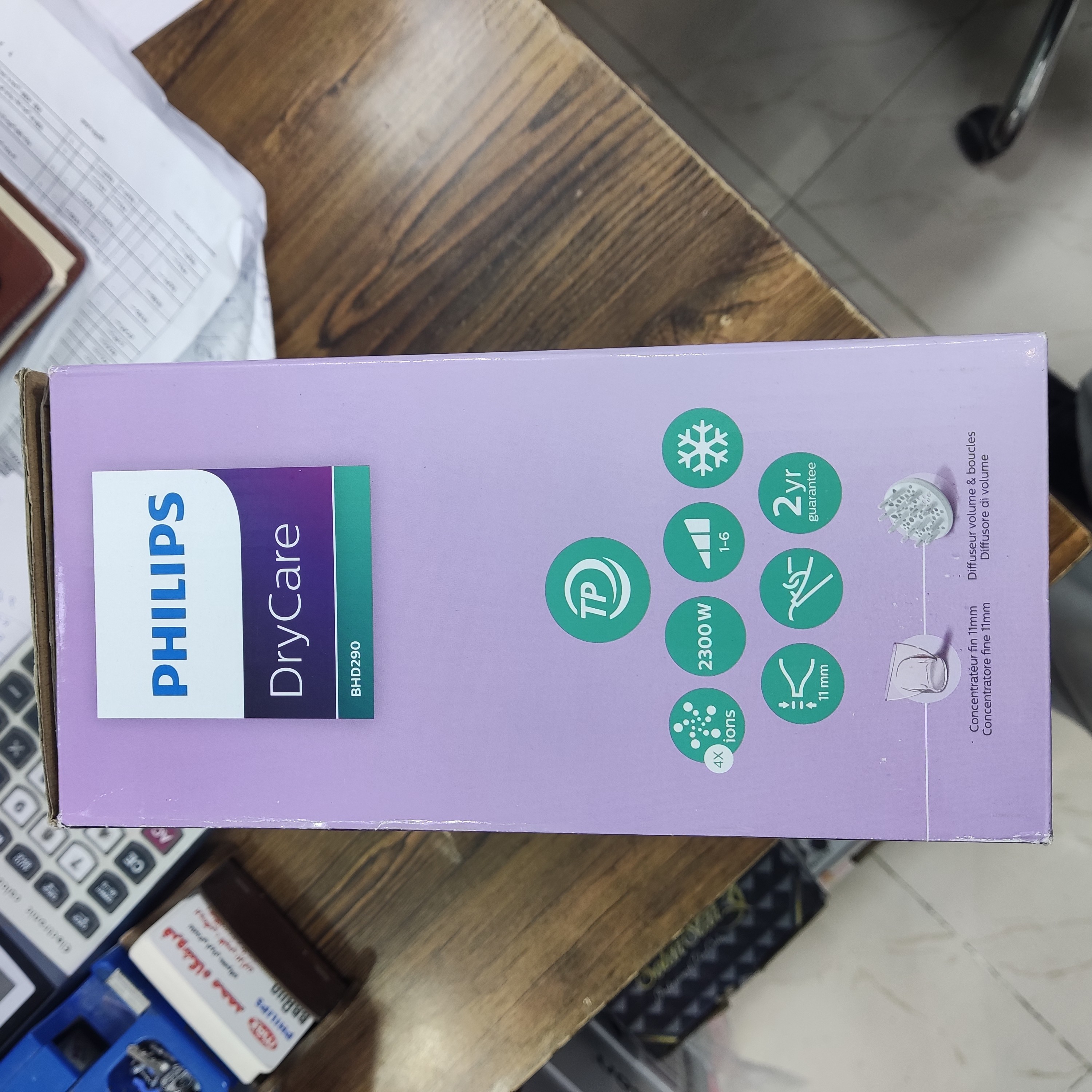 سشوار فیلیپس 2300وات مدل BHD290 اصلی و اورجینال