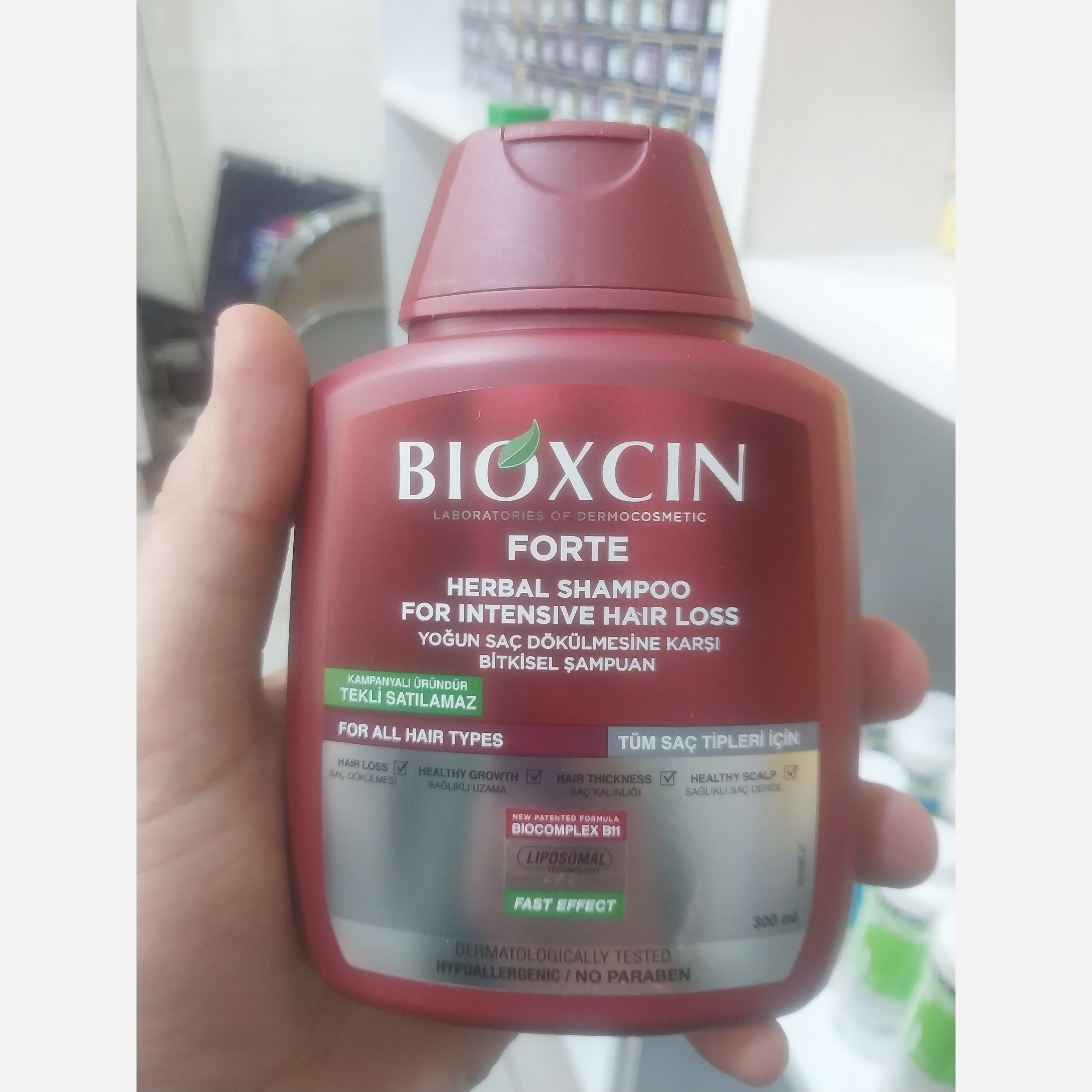 شامپو بوئکسین BIOXCIN فورت اورجینال وارداتی مدل فورت بدون پارابن ضد ریزش واقعی