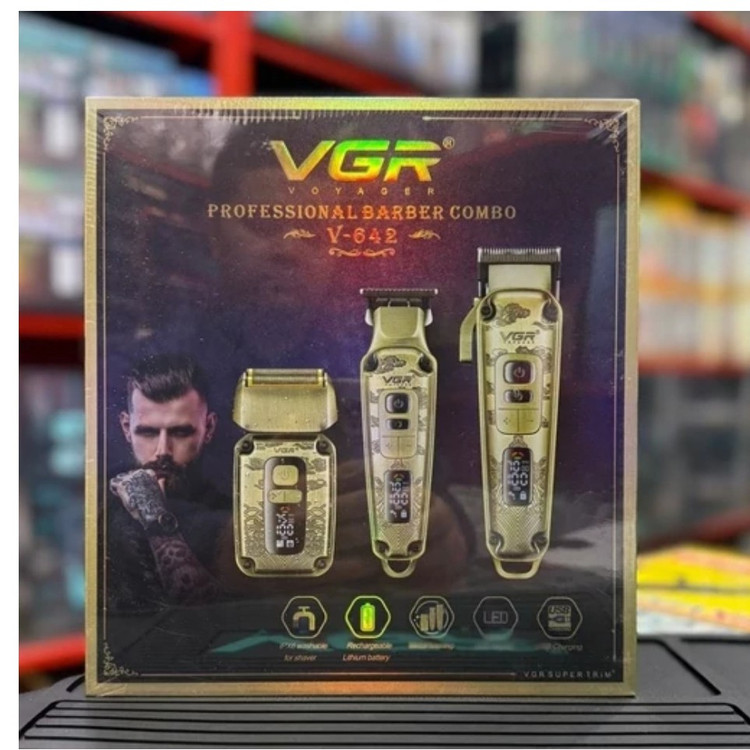 ماشین اصلاح سر و صورت سه قلو وی جی آر مدل V-642 VGR