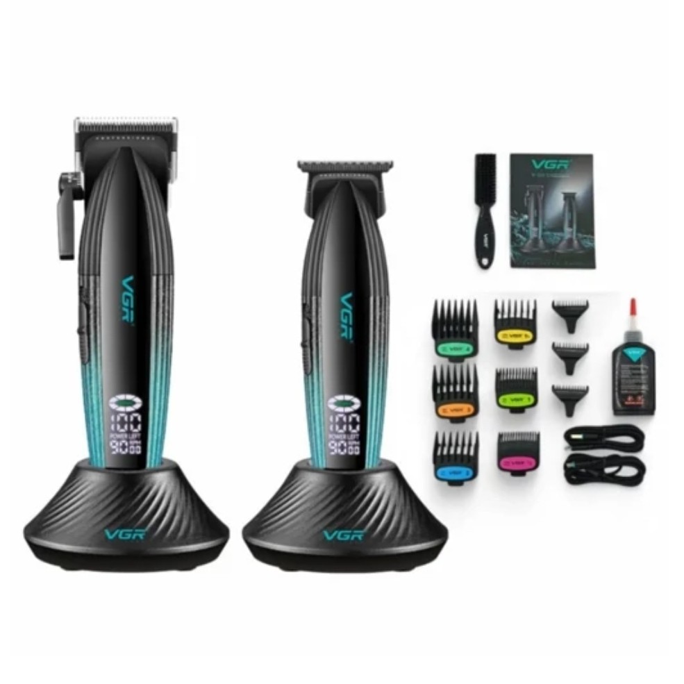 ماشین اصلاح موی سر و صورت شارژی وی جی آر مدل V- 889 s2 مجموعه دو عددی
