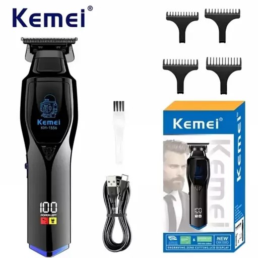 ماشین اصلاح خط زن موی سر و صورت کیمی مدل Kemei 1556