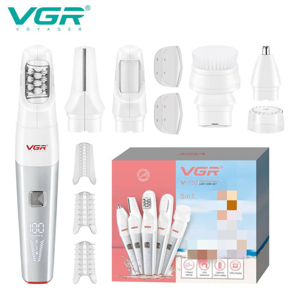 ست اپیلاتور 5 کاره وی جی آر مدل V-752 مناسب اصلاح بدن