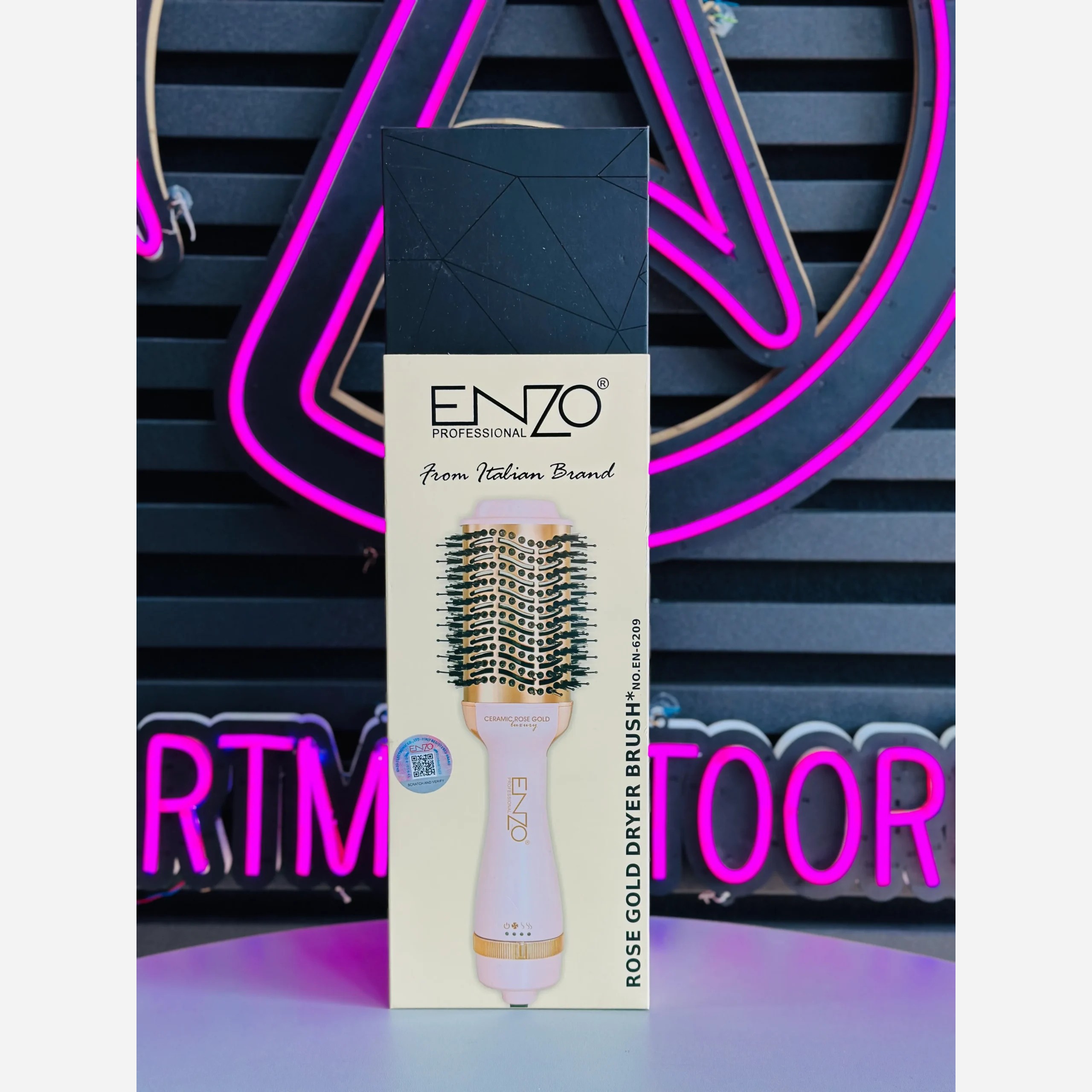 سشوار برس گرد ثابت ENZO مدل EN-6209 ENZO PROFESSIONAL ITALY قدرت 1500W
