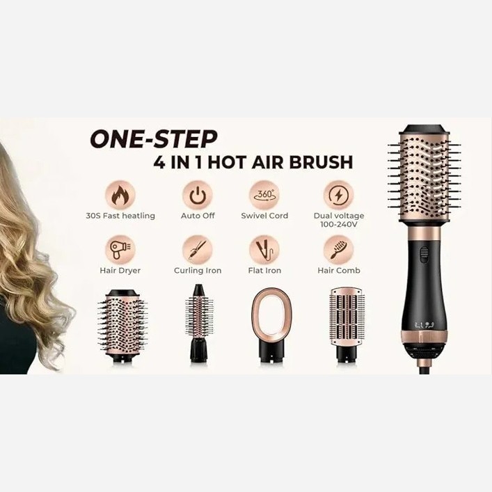 برس سشواری چهار کاره موهایر کره ای MOEHAIR professional 7154