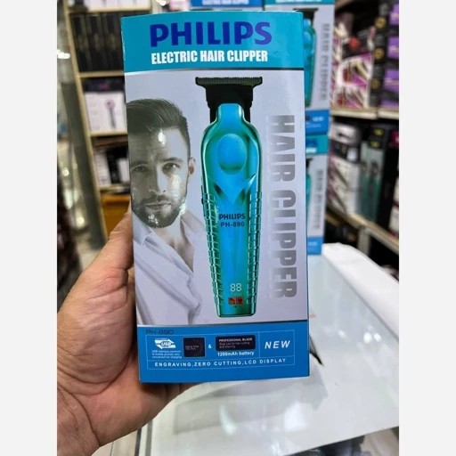 خطزن و صفر زن مارک فیلیپس مدل 890 دورنگ فیروزه ای ومشکی .جدید