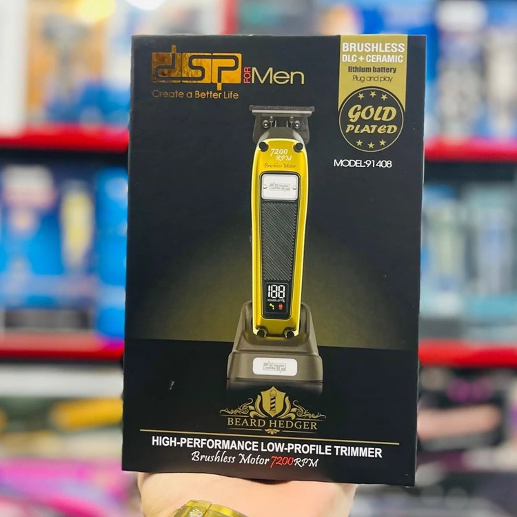 ماشین اصلاح صفر زن خط زن حرفه ای سالنی موتور براشلس دی اس پی DSP 91408