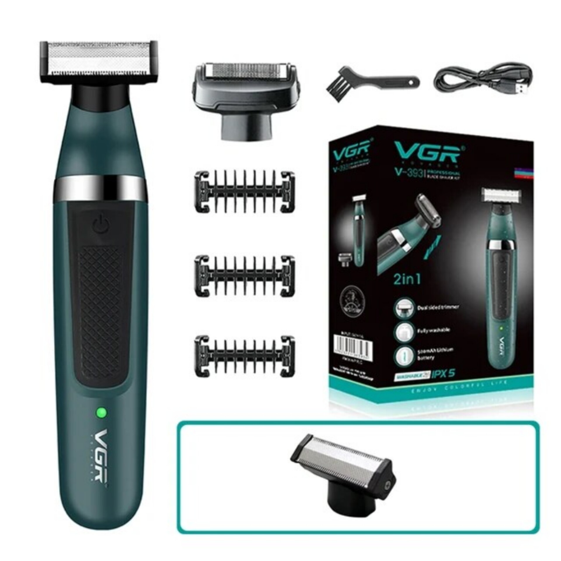 ژیلت برقی ( بادی گروم ) شارژی و برقی مدل VGR393 صفر زنی بهتر از ژیلت کاملآ ضد آب اورجینال