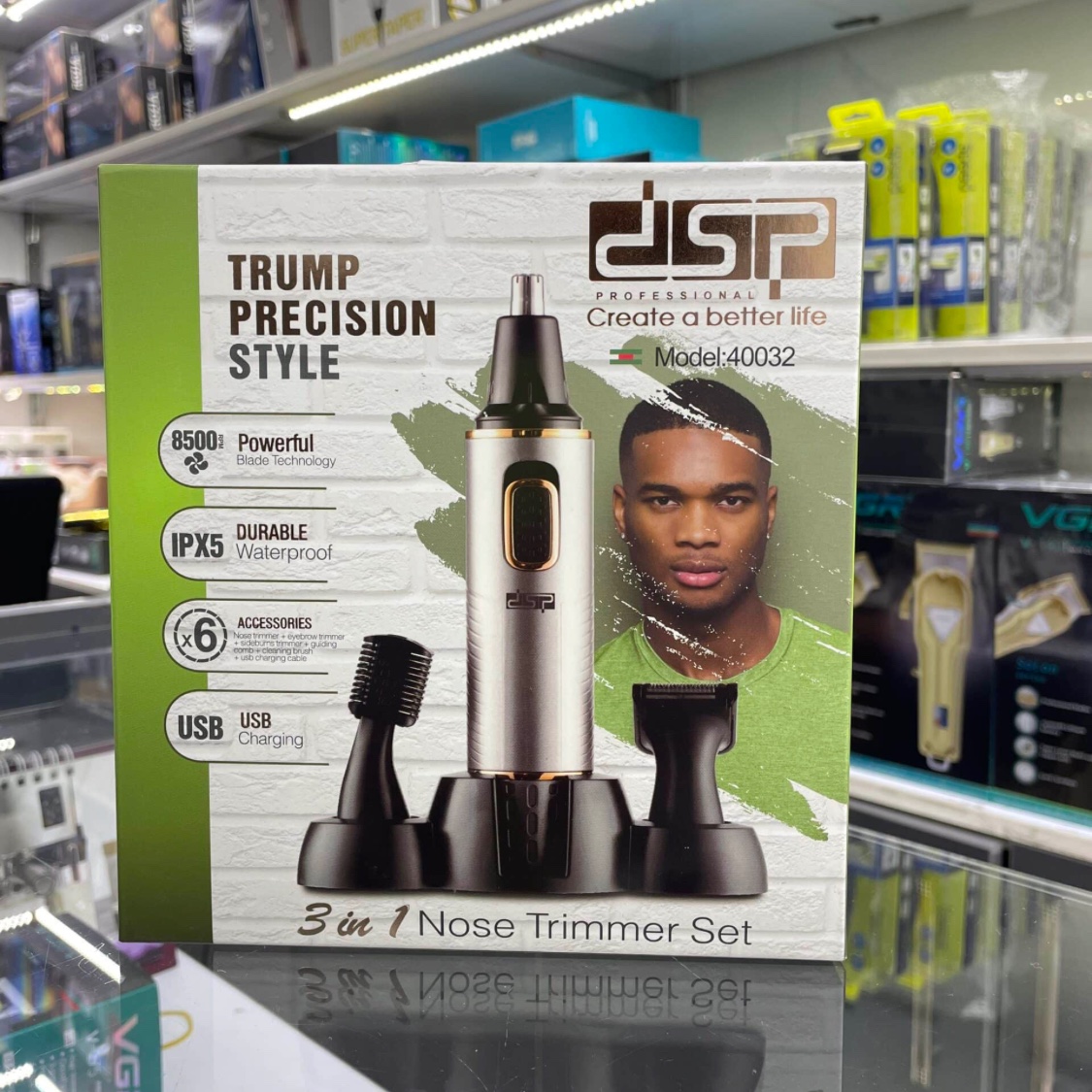 ست موزن گوش و بینی و خط زن دی اس پی مدل DSP model 40032 Nose trimmer set اورجینال