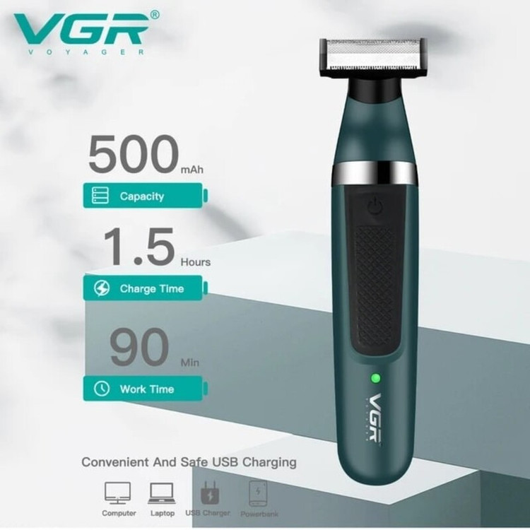 ژیلت برقی موی سر و صورت وی جی آر V-393 اورجینال