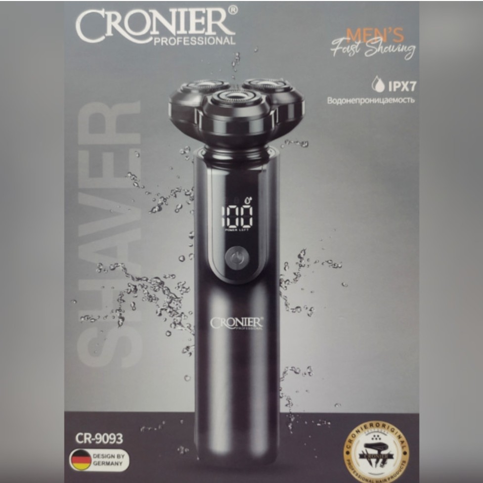 ماشین اصلاح خط زن و صفر زن کرونیر مدل CR-9093ضد آب طراحی ارگونومیک استفاده به صورت خشک و مرطوب