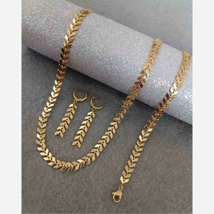 سرویس گندمی استیل مشابه طلا