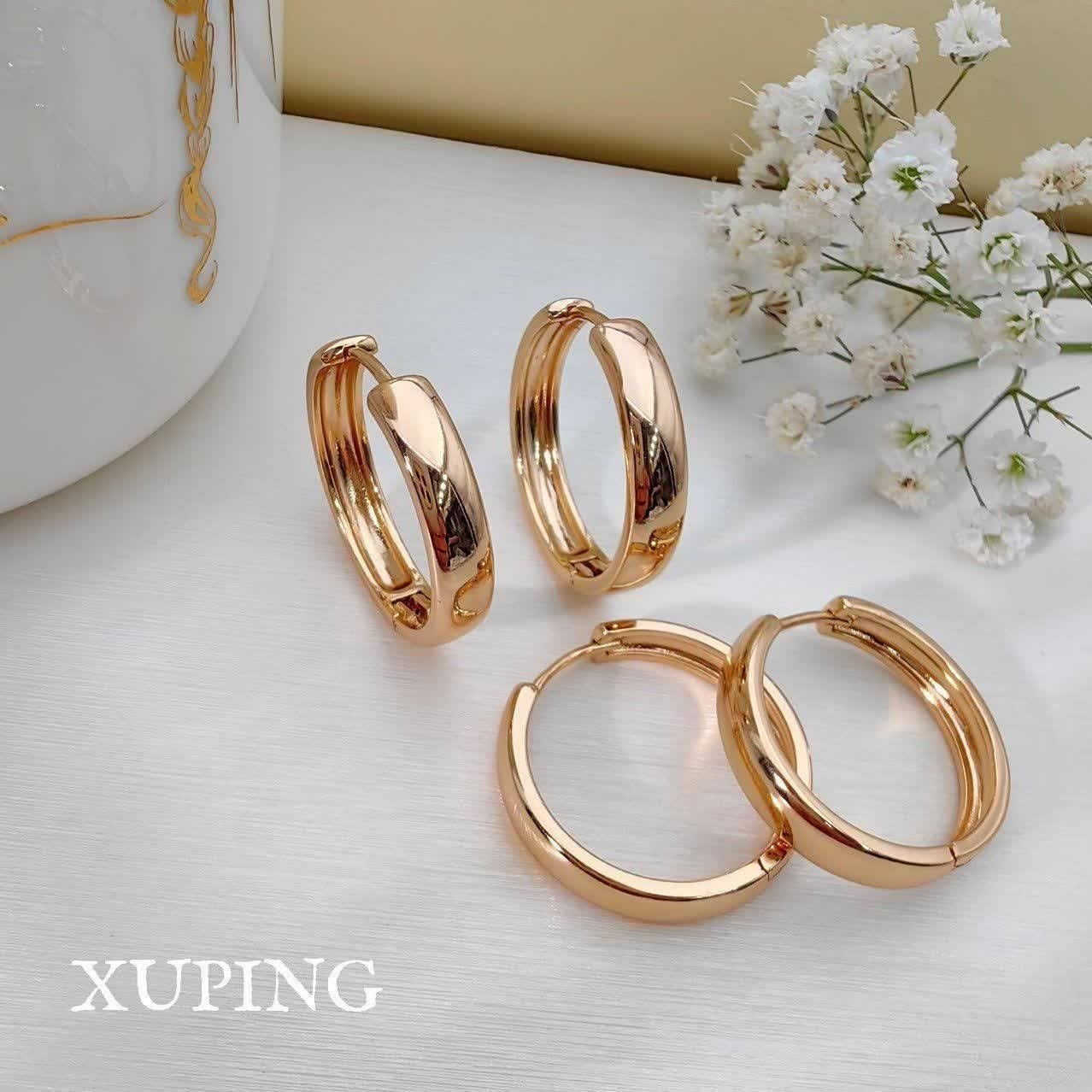 گوشواره ژوپینگ حلقه ای ساده طرح طلا
