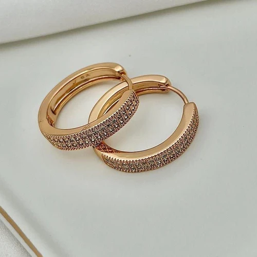 گوشواره حلقه ای ژوپینگ فول نگین مجلسی
