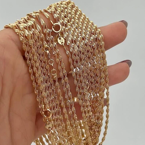 گردنبند دیسکو ژوپینگ ضخیم طرح طلا