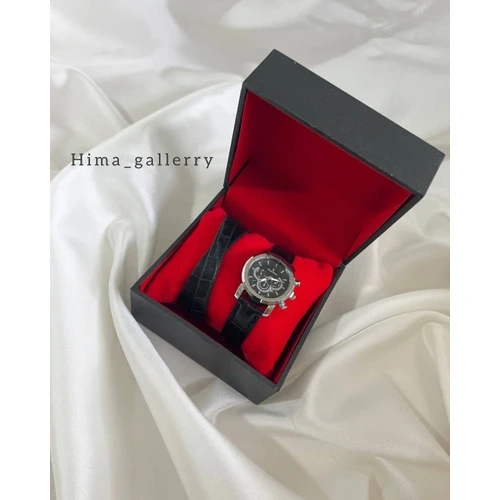 ساعت ست چرمی اسپرت مشکی و قهوهای سه موتوره