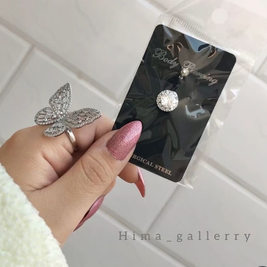 پیرسینگ ناف استیل جدید گالری هیما