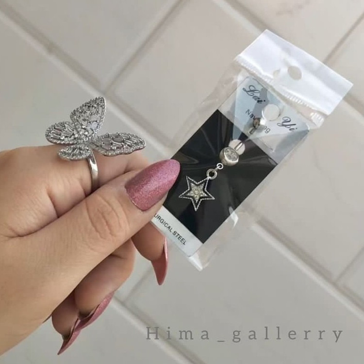 پیرسینگ ناف استیل جدید گالری هیما