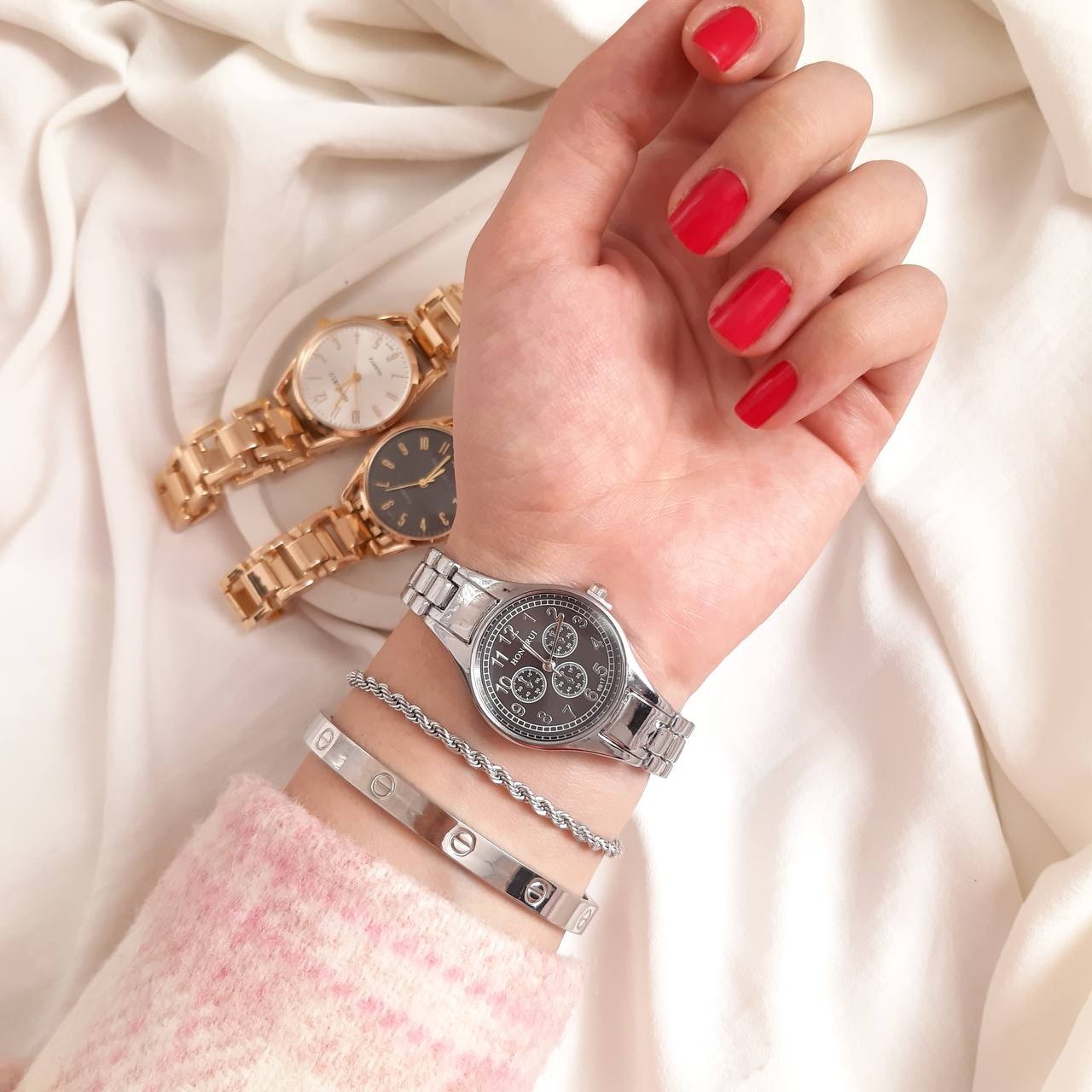 ساعت بند فلزی استیل زنانه
