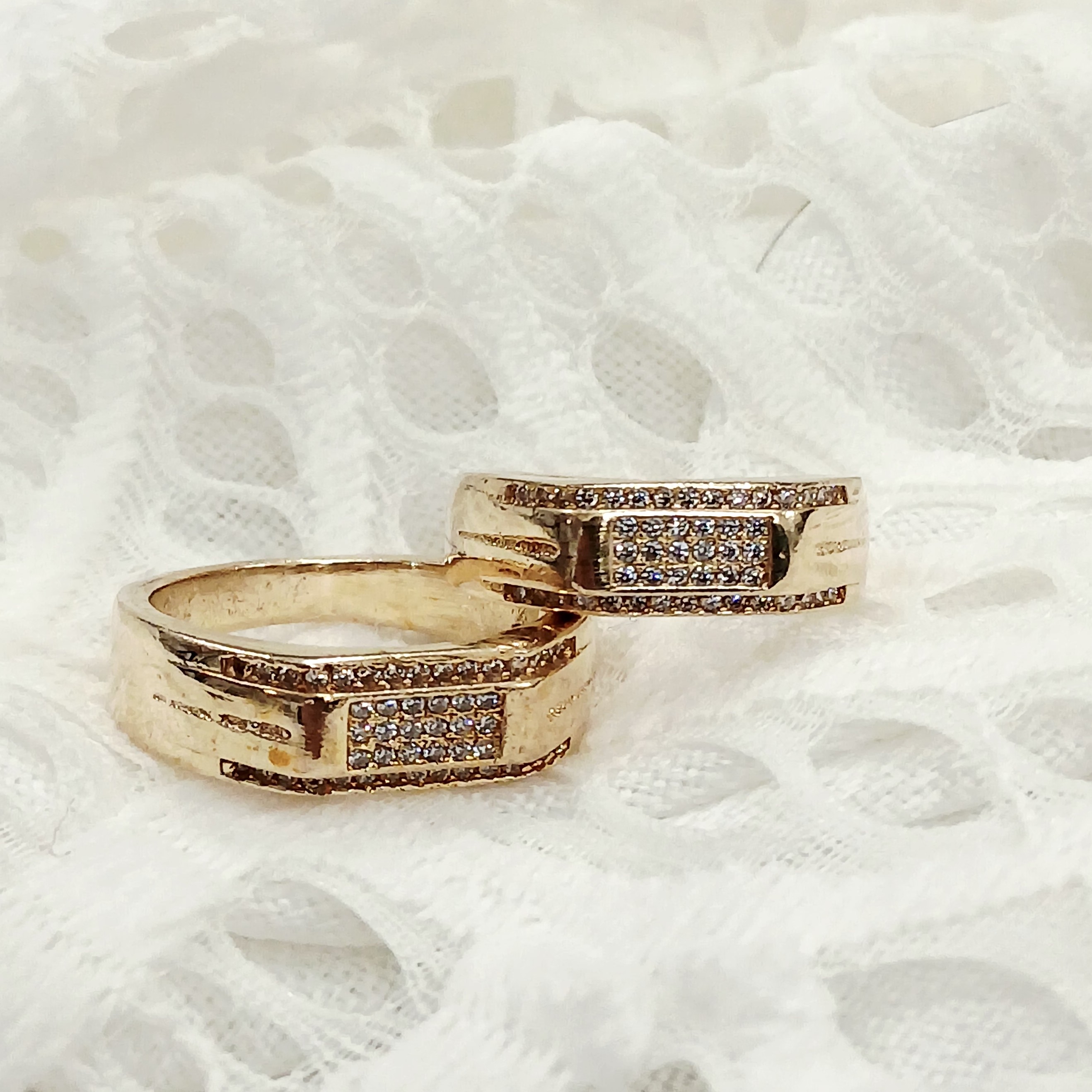 حلقه ست طلا روس طرح طلا نگین دار تراش خاص و شیک درجه یک