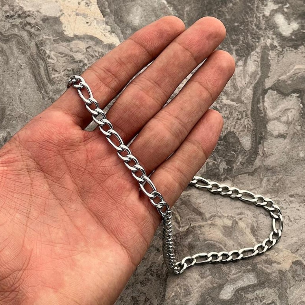 زنجیر مردانه طرح نقره کارتیر فیگارو استیل خاص