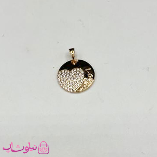 آویز گردنبند ژوپینگ زنانه مدل قلب با متن Love You کد 2391