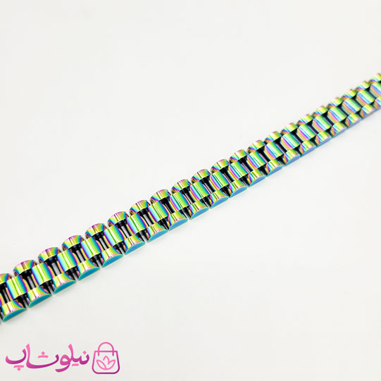 دستبند اسپرت طرح رولکس با رنگ هولوگرامی کد 4891