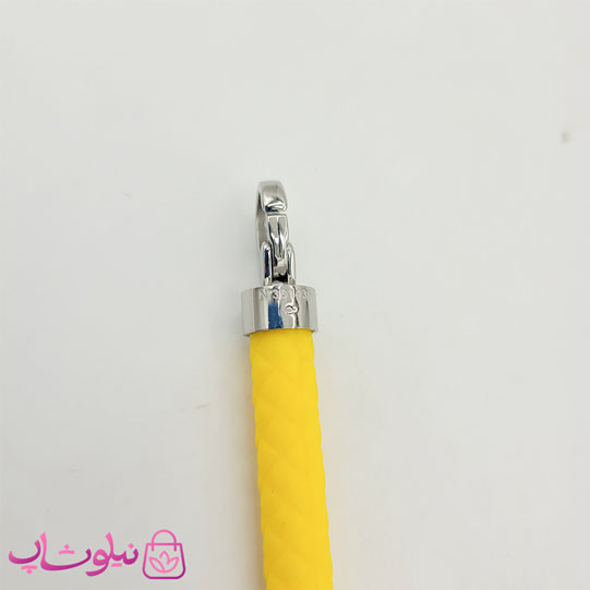 دستبند امگا رابر زرد مردانه زنانه با قفل نقره ای کیفیت مستر کد 1100