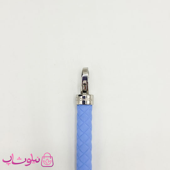 دستبند امگا رابر آبی روشن با قفل نقره ای مردانه زنانه کیفیت مستر کد 1150