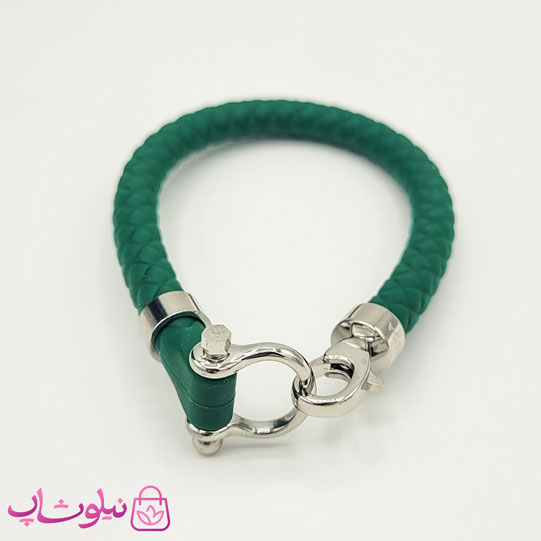 دستبند امگا رابر سبز تیره مردانه زنانه کیفیت مستر کد 1100