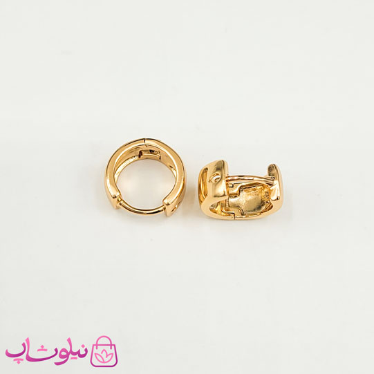 گوشواره حلقه ای پهن ژوپینگ آینه ای کد 2191