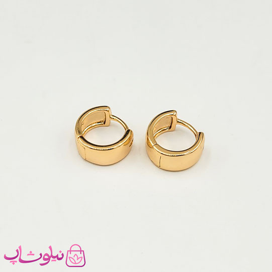 گوشواره حلقه ای پهن ژوپینگ آینه ای کد 2191