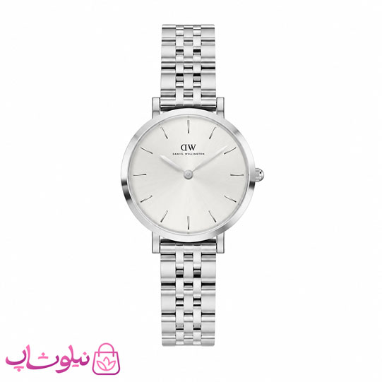 ساعت مچی دنیل ولینگتون زنانه مدل عقربه ای با بند نقره ای و صفحه طوسی کیفیت مستر کد 3700