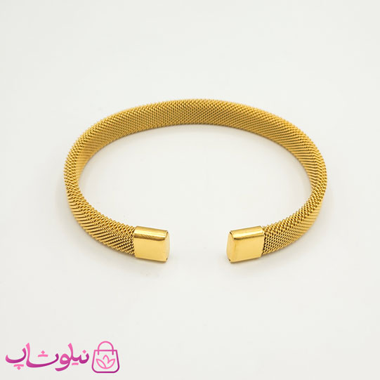 دستبند حصیری مردانه زنانه استیل طلایی کد 2991