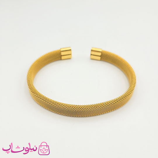 دستبند حصیری مردانه زنانه استیل طلایی کد 2991