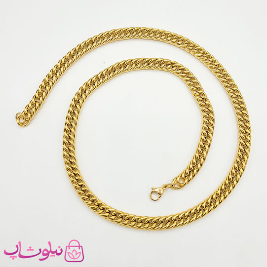 گردنبند مردانه کارتیر استیل طلایی کد 499