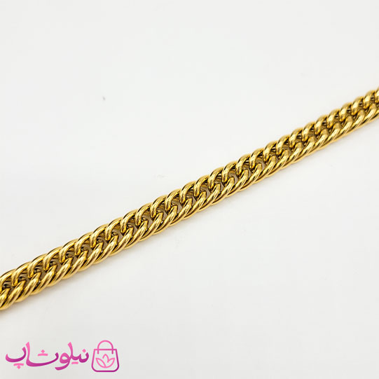 گردنبند مردانه کارتیر استیل طلایی کد 499