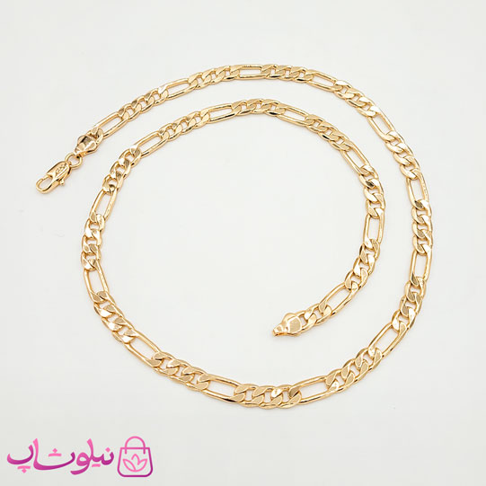 گردنبند/ دستبند ژوپینگ مدل فیگارو طلایی