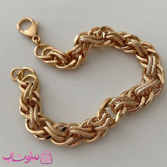 دستبند زنانه ژوپینگ مدل زنجیری پهن کد 1099