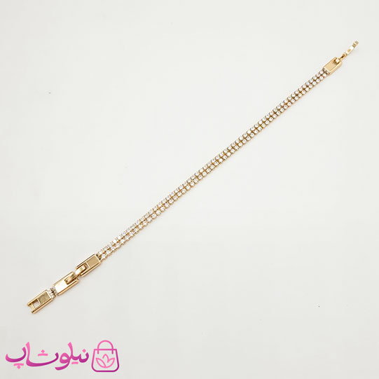 دستبند دخترانه ژوپینگ طرح تنیسی طلایی دولاین کد 4991