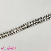 دستبند زنانه ترکیب کارتیه و تنیسی نگین سفید کد 580