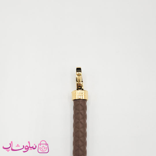 دستبند امگا رابر قهوه ای موکا با قفل طلایی سایز لارج کیفیت مستر کد 1100